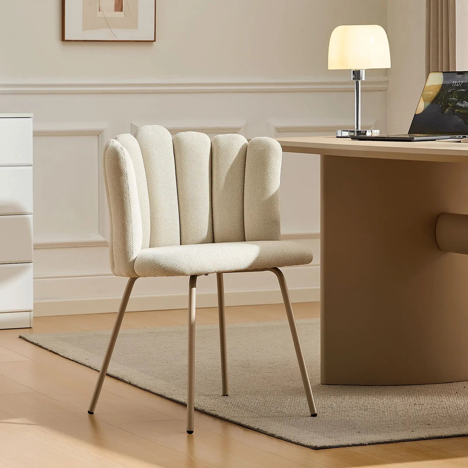 Fleur Cream Fabric Side Chair-2
