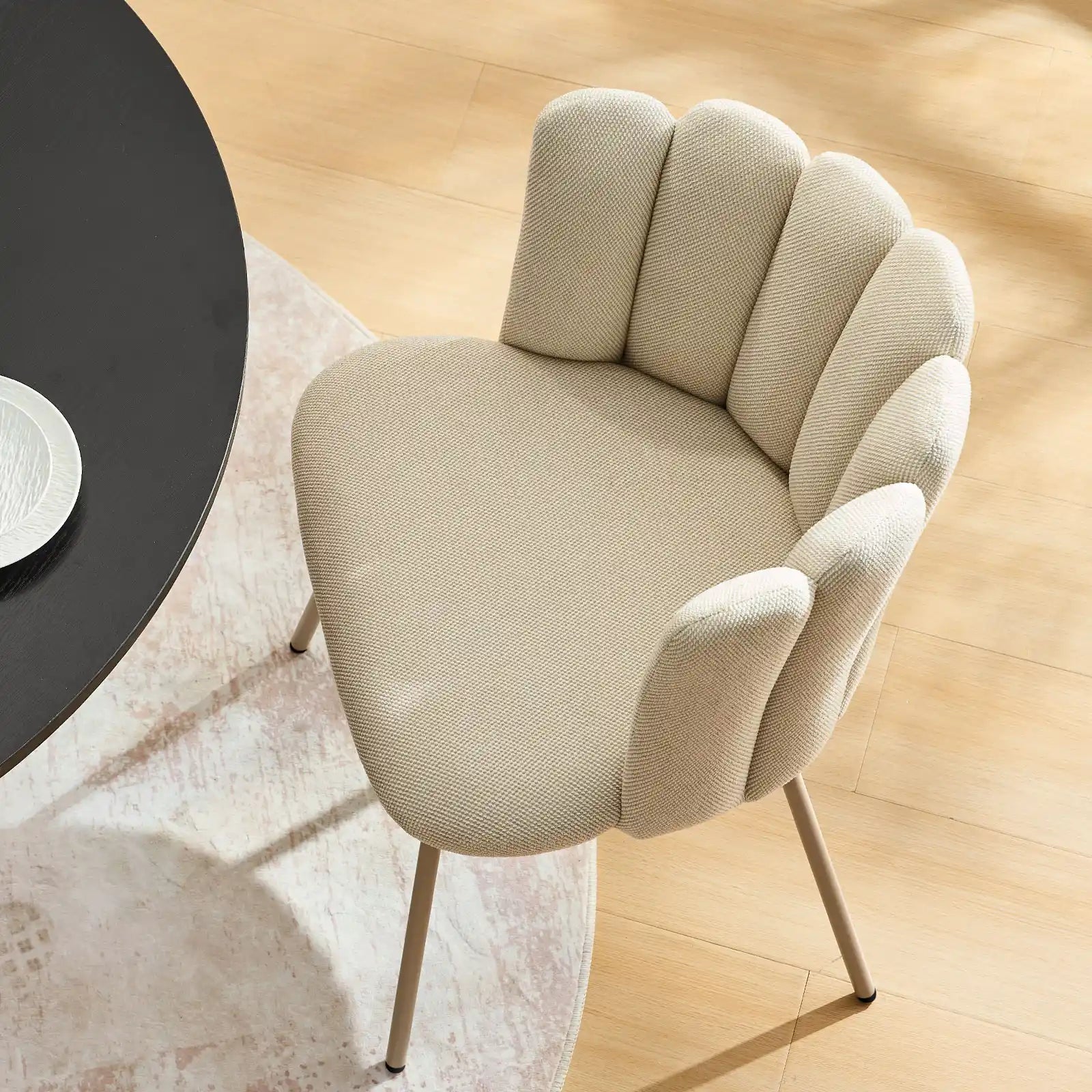 Fleur Cream Fabric Side Chair-1