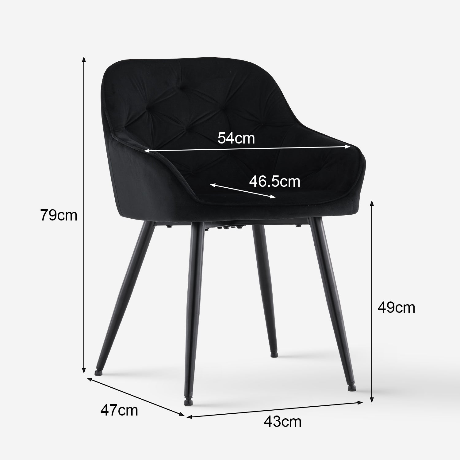 Garvies Velvet Dining Chairs [Set of 2]