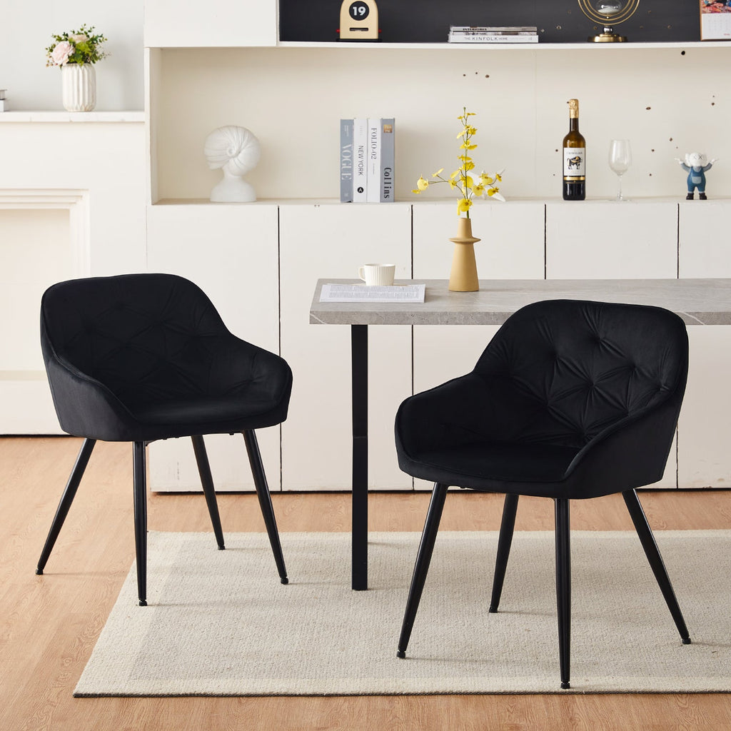 Garvies Velvet Dining Chairs [Set of 2]