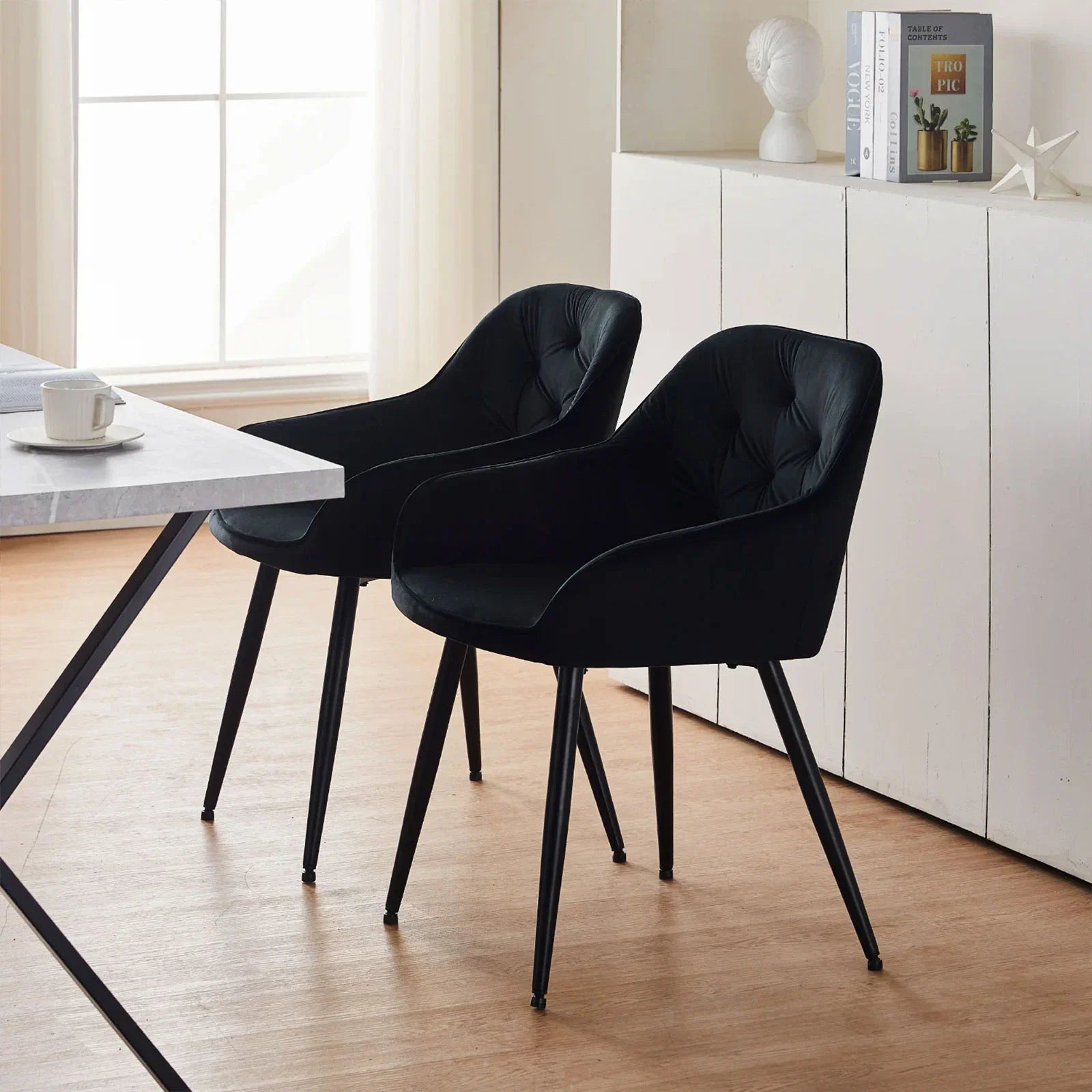 Garvies Velvet Dining Chairs [Set of 2]