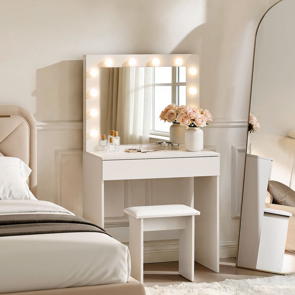 Hollywood 1-Drawer Dressing Table Set