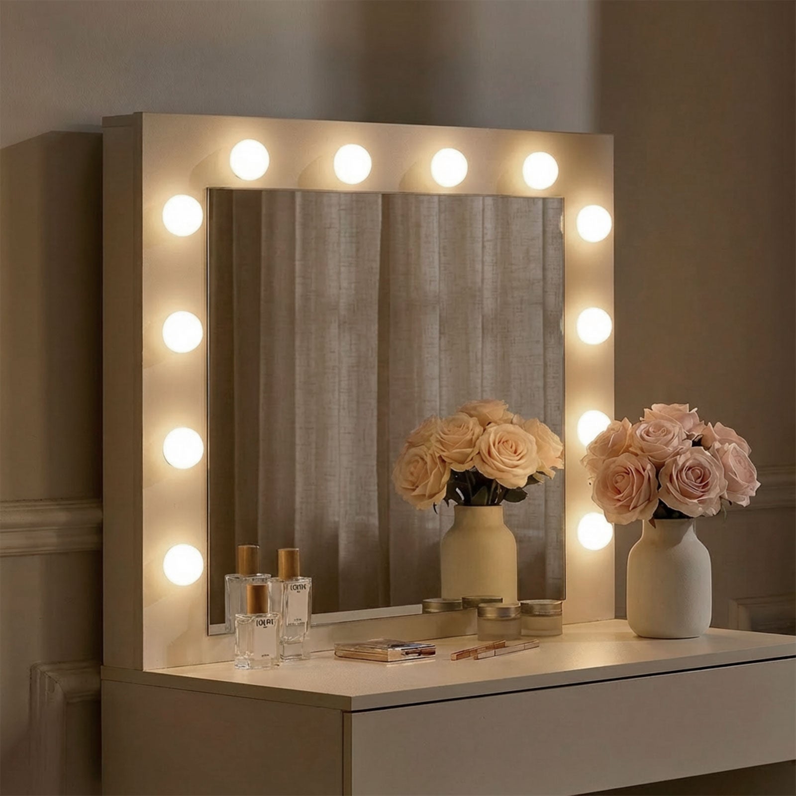 Hollywood 1-Drawer Dressing Table Set