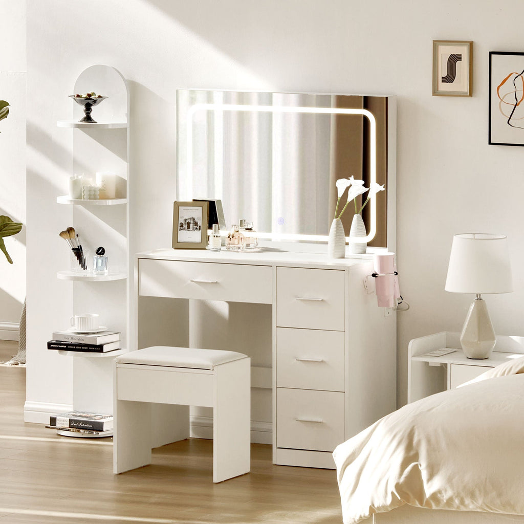 Luna Dressing Table Set [with Hairdryer Holder]