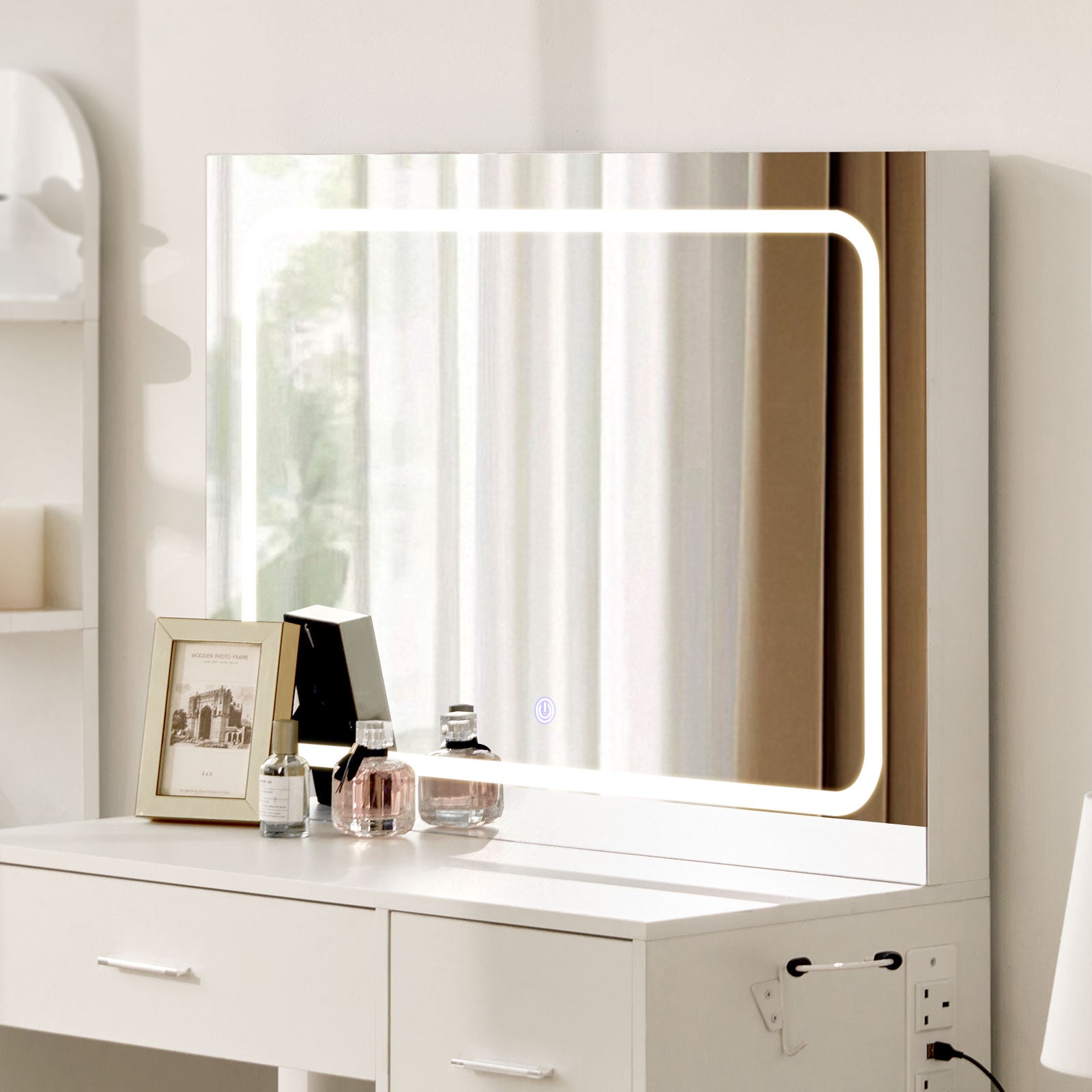 Luna Dressing Table Set [with Hairdryer Holder]