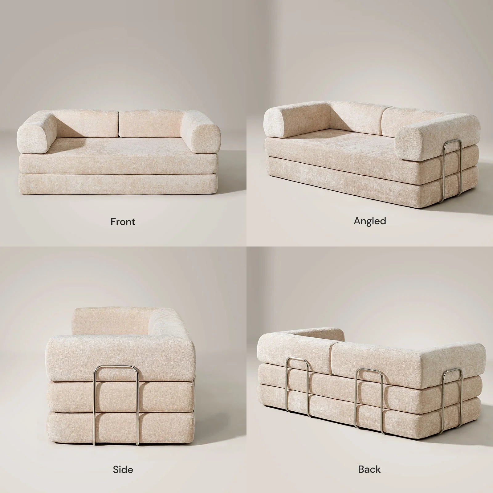 Hugo Cream Convertible Sofa Bed