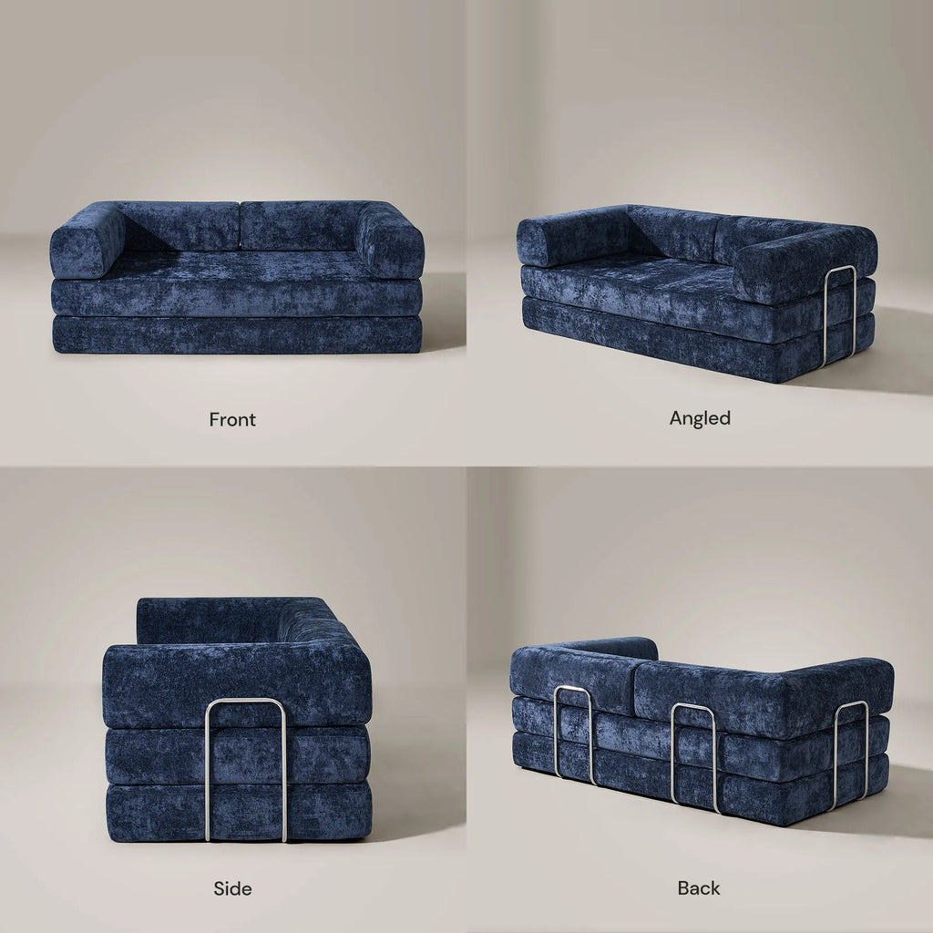 Hugo Navy Blue Convertible Sofa Bed