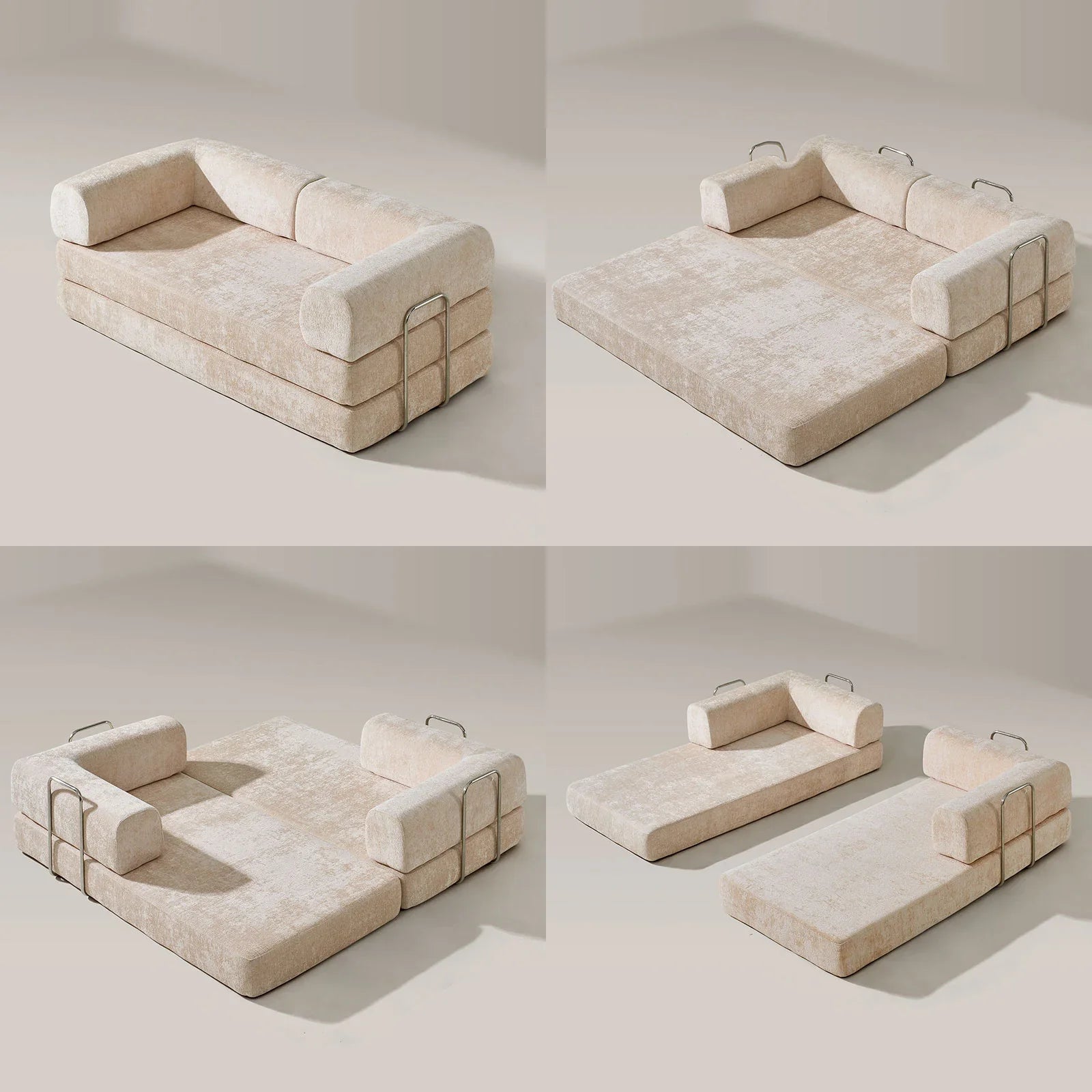 Hugo Cream Convertible Sofa Bed