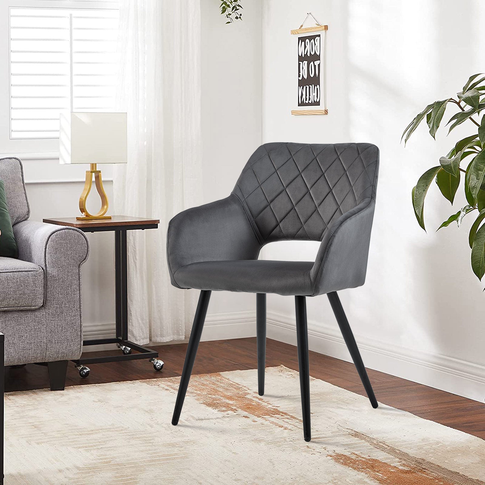 Kieran Velvet Dining Chairs [Set of 2]-7