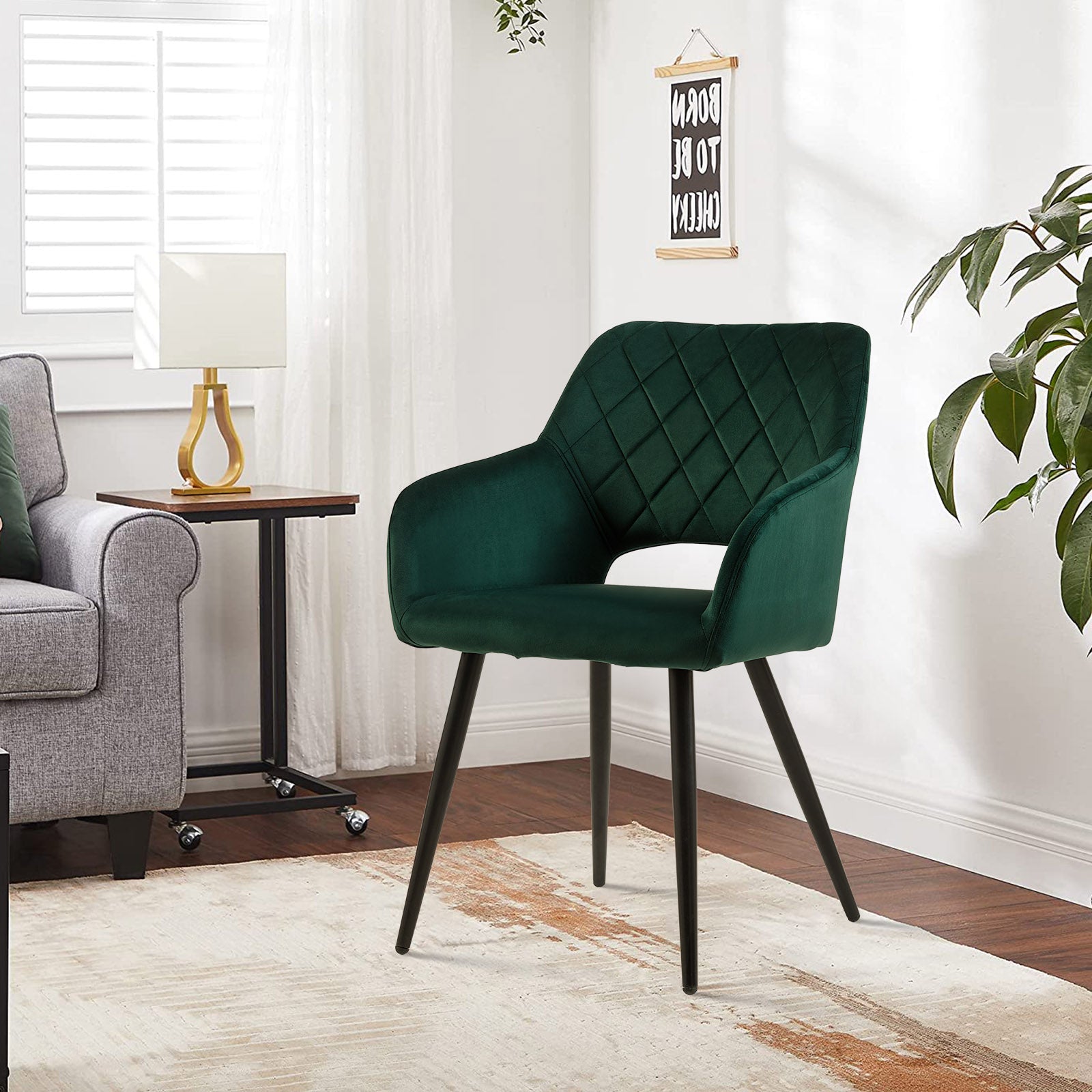 Kieran Velvet Dining Chairs [Set of 2]-2