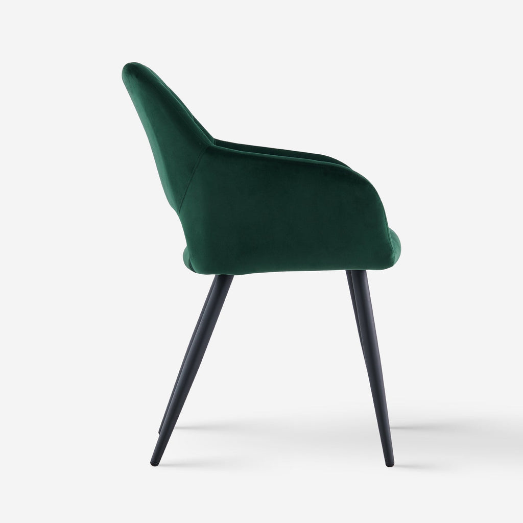 Kieran Velvet Dining Chairs [Set of 2]-4