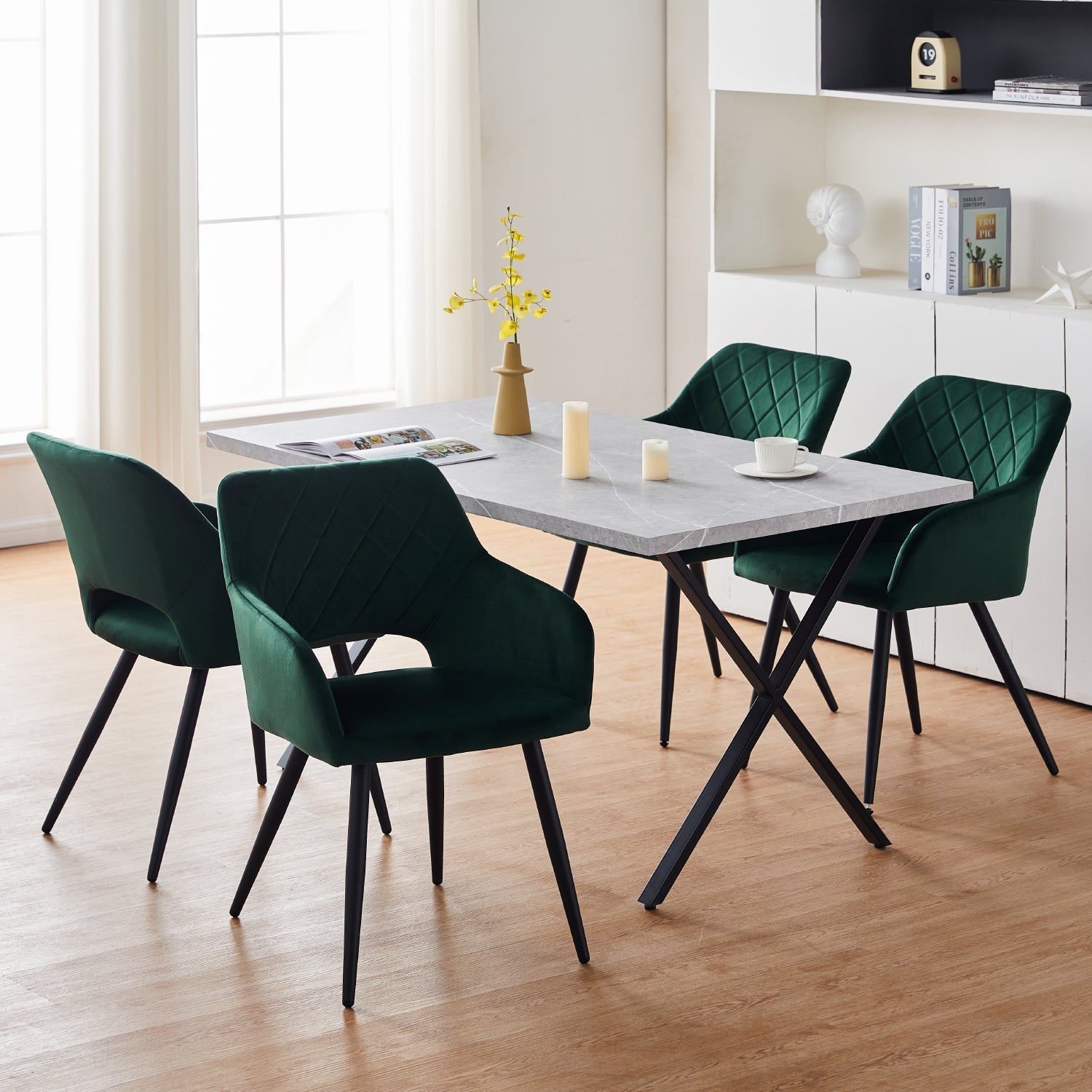 Kieran Velvet Dining Chairs [Set of 2]-1