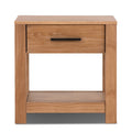 Farmhouse Traditional Rustic Pine Wood 1-Drawer Nightstand Bedside Table