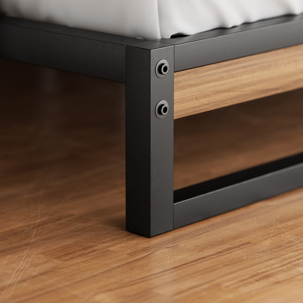 NNEDSZ Artiss Bed Frame Metal Bed Frame DANE - King Single-4