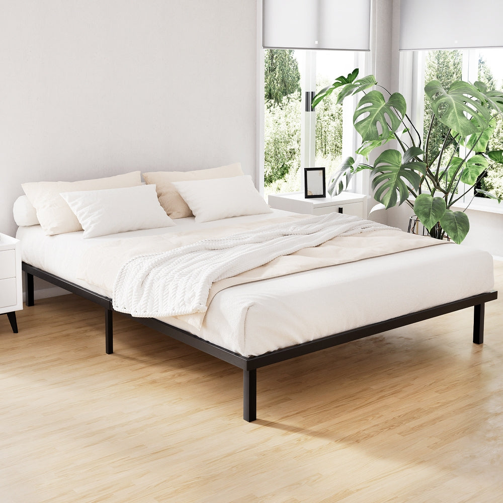 NNEDSZ Artiss Bed Frame Queen Size Metal Bed Frame TED