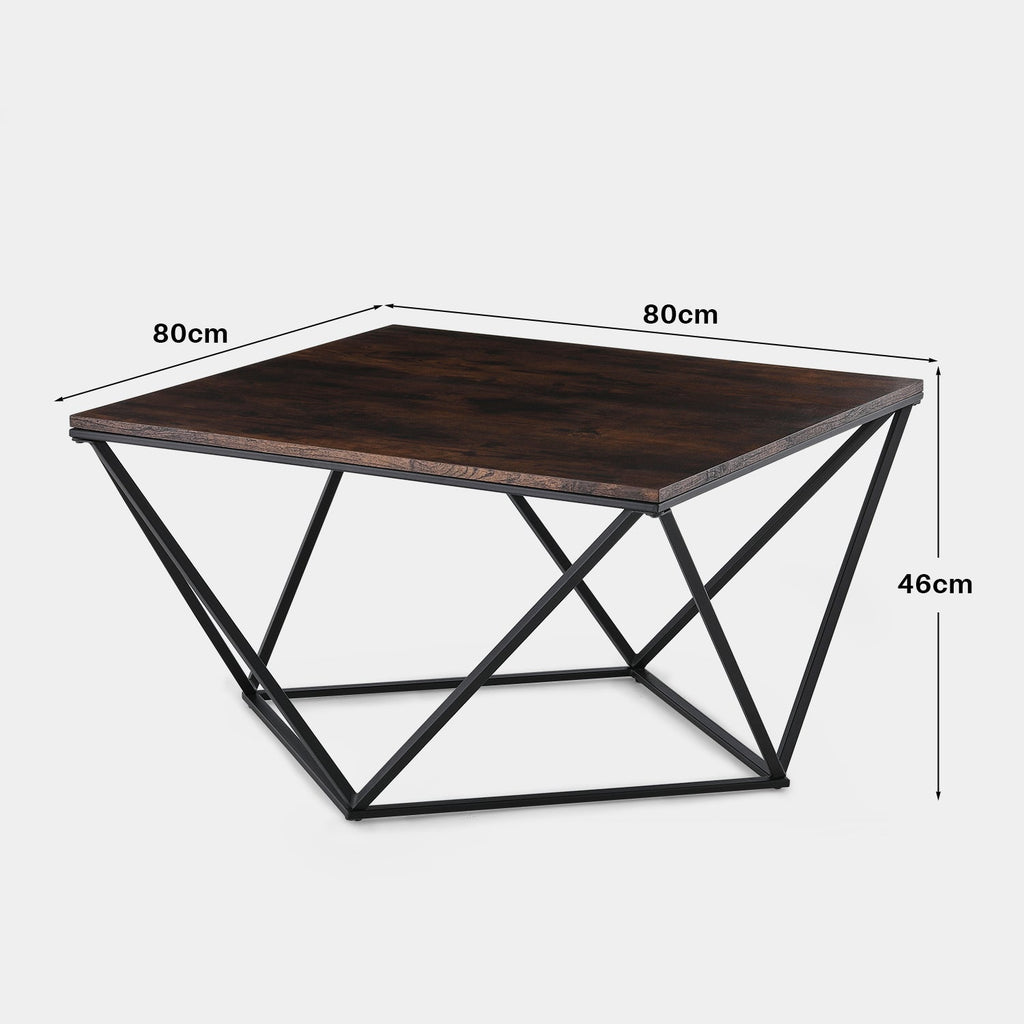 Mayme Industrial Coffee Table [Oak Pattern] [MDF]-4