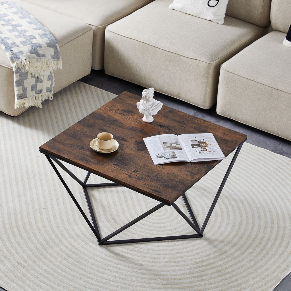 Mayme Industrial Coffee Table [Oak Pattern] [MDF]-0