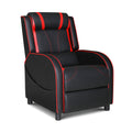 NNEDSZ Recliner Chair Gaming Racing Armchair Lounge Sofa Chairs Leather Black-0