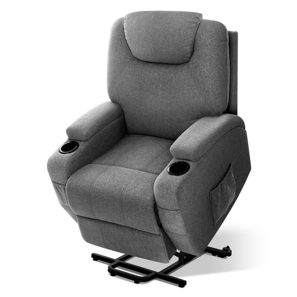 NNEDSZ Electric Massage Chair Recliner Sofa Lift Motor Armchair Heating Fabric-0