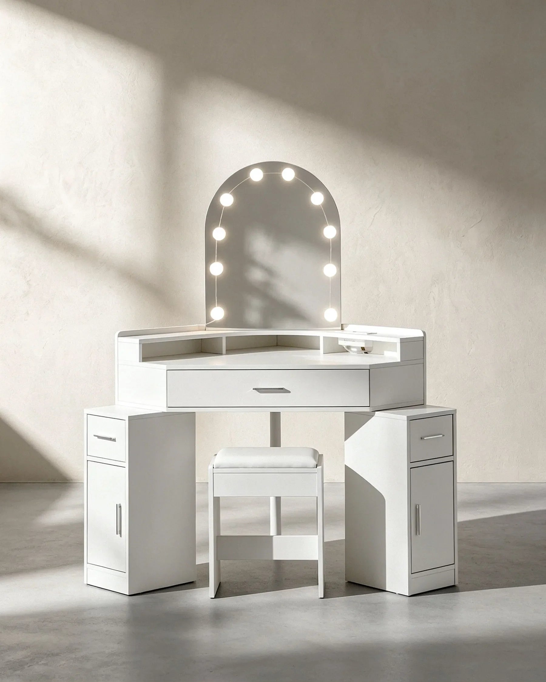 Rova Corner Dressing Table Set