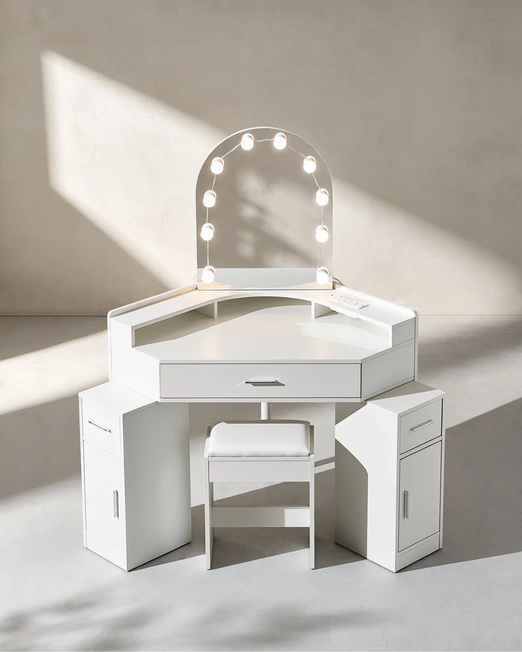 Rova Corner Dressing Table Set