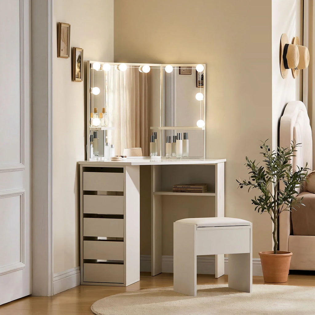 Roze Corner Dressing Table Set