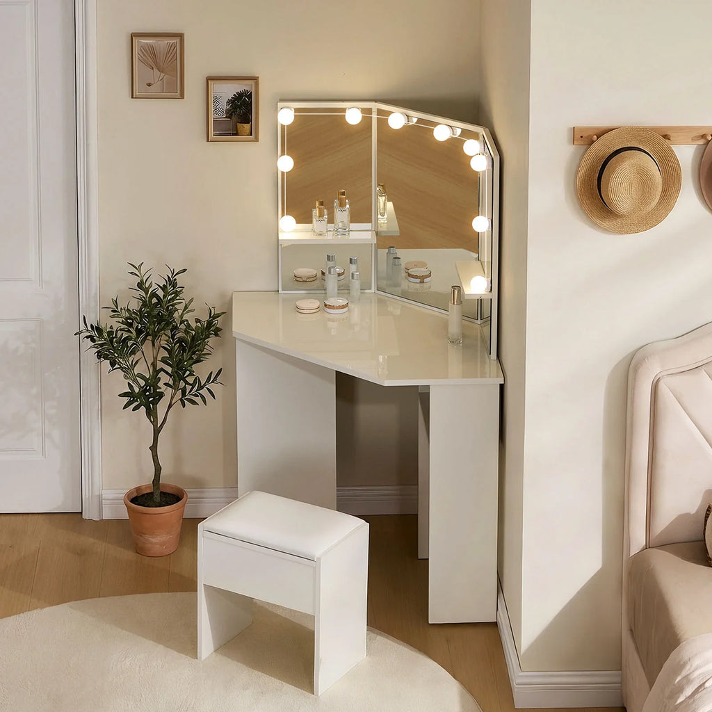 Roze Corner Dressing Table Set