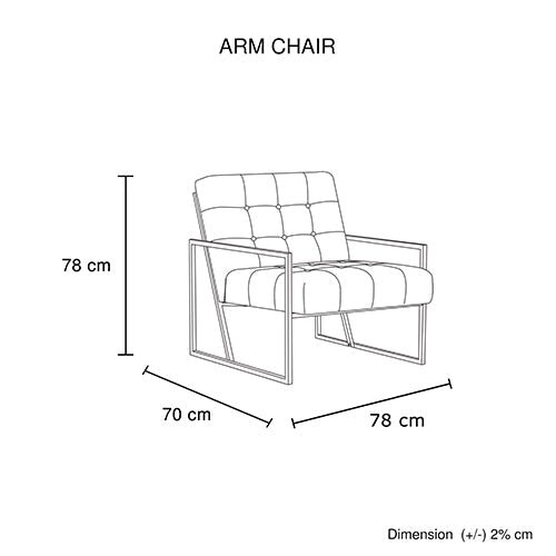 NNEDSZ Carman Arm Chair Blue Velvet