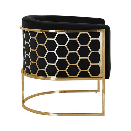 NNEDSZ Vinatge Arm Chair Black Velvet