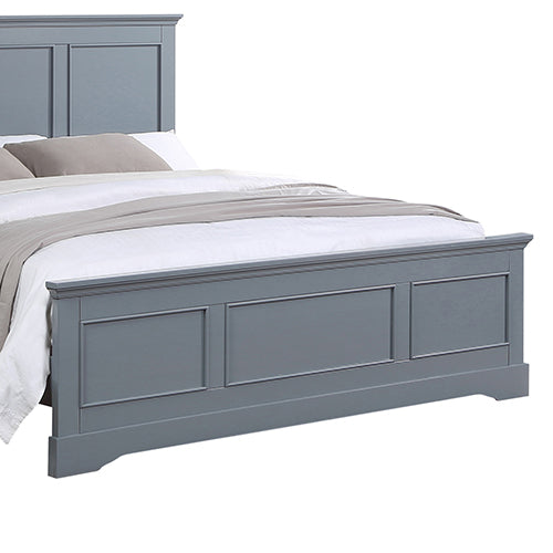 NNEDSZ 5 Pieces Bedroom Suite in Solid Wood & MDF Queen Size Grey Colour Bed, Bedside Table, Dresser & Tallboy-3