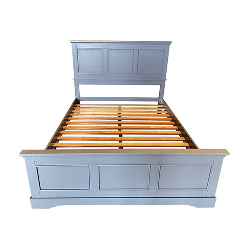 NNEDSZ 5 Pieces Bedroom Suite in Solid Wood & MDF Queen Size Grey Colour Bed, Bedside Table, Dresser & Tallboy-4