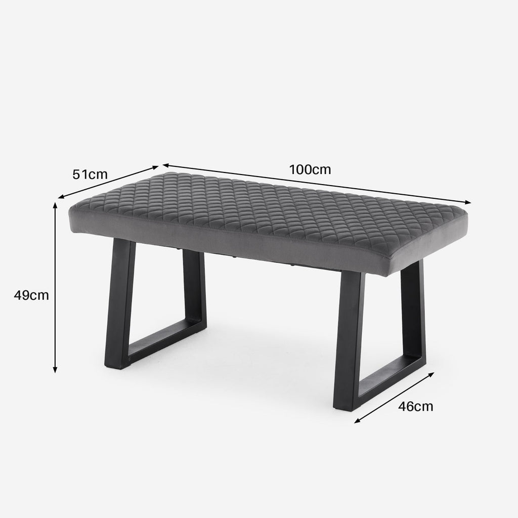Wren Velvet Dining Bench End-of-Bed Bench