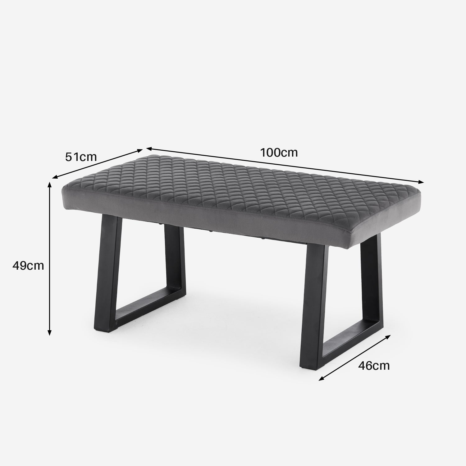 Wren Velvet Dining Bench End-of-Bed Bench