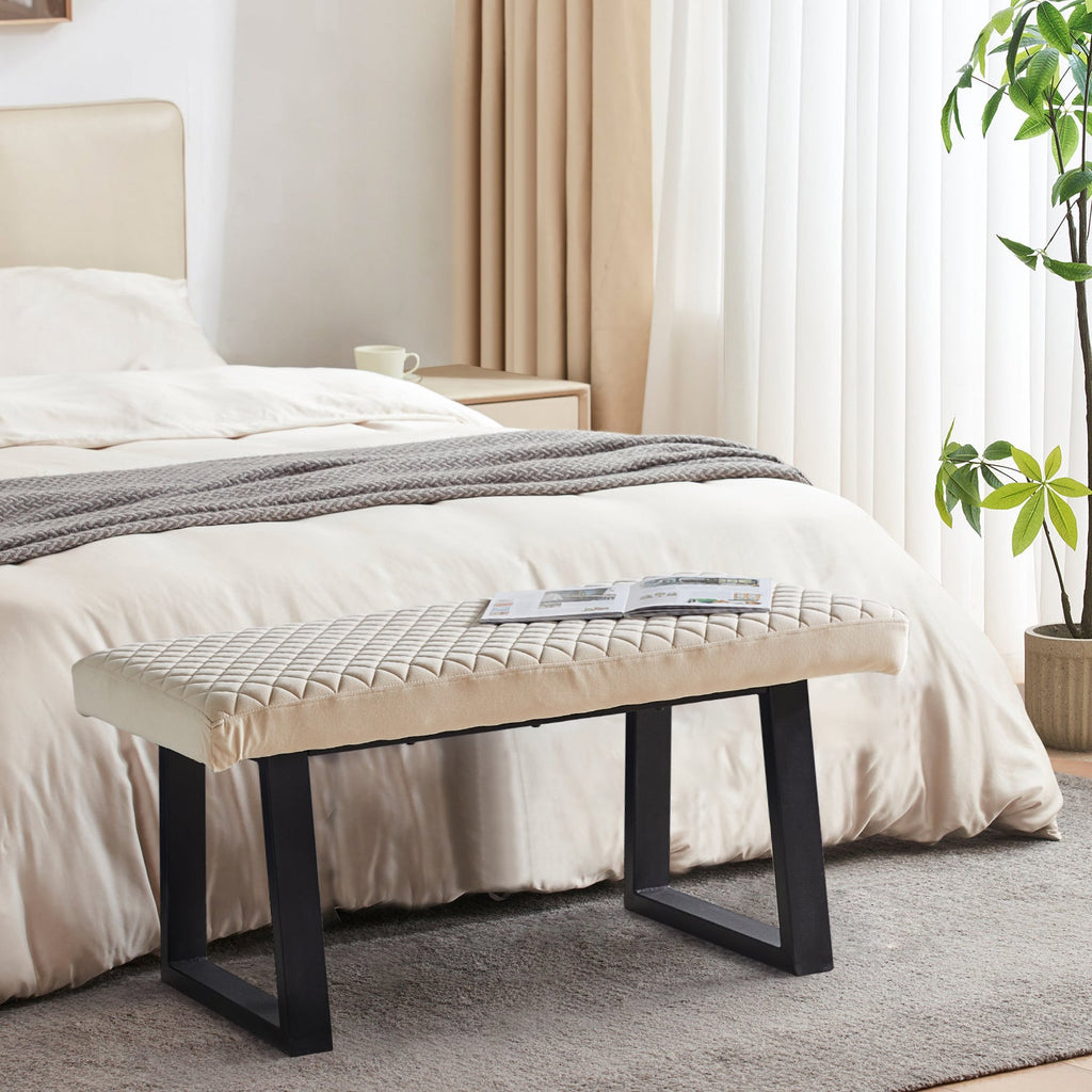 Wren Velvet Dining Bench End-of-Bed Bench