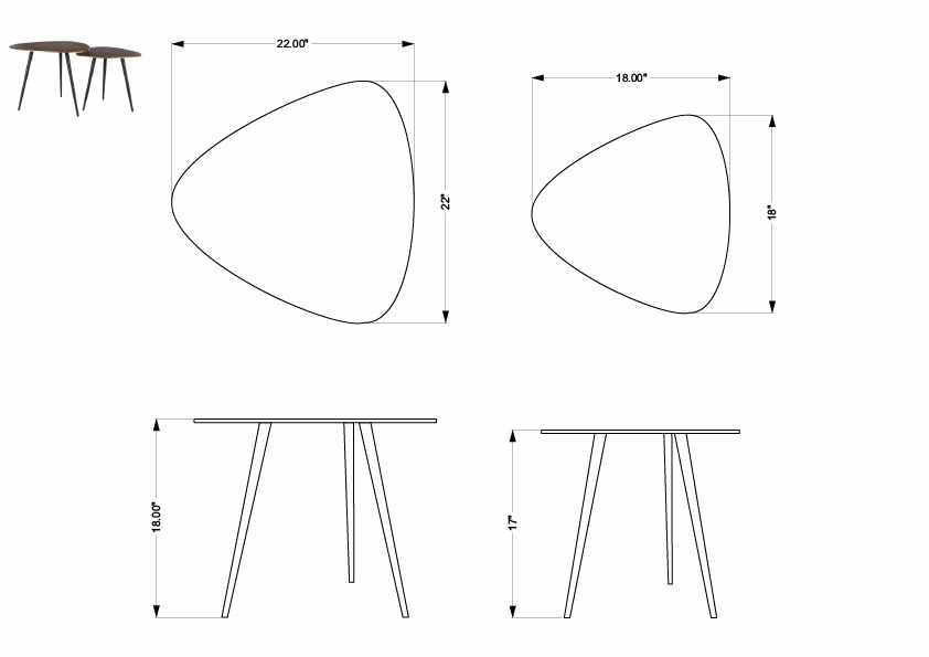 Zoey Nesting Tables - Clearance