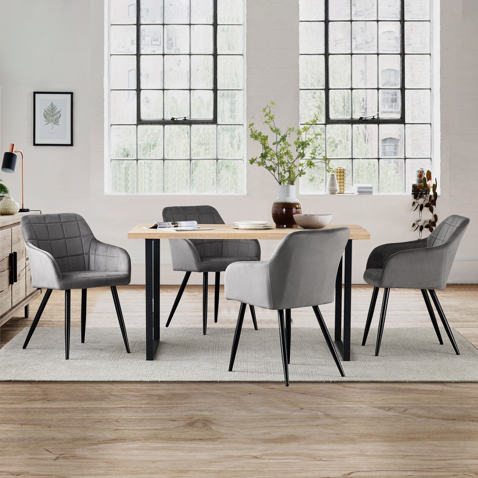 Bloor Velvet Dining Chairs [Set of 2]-1