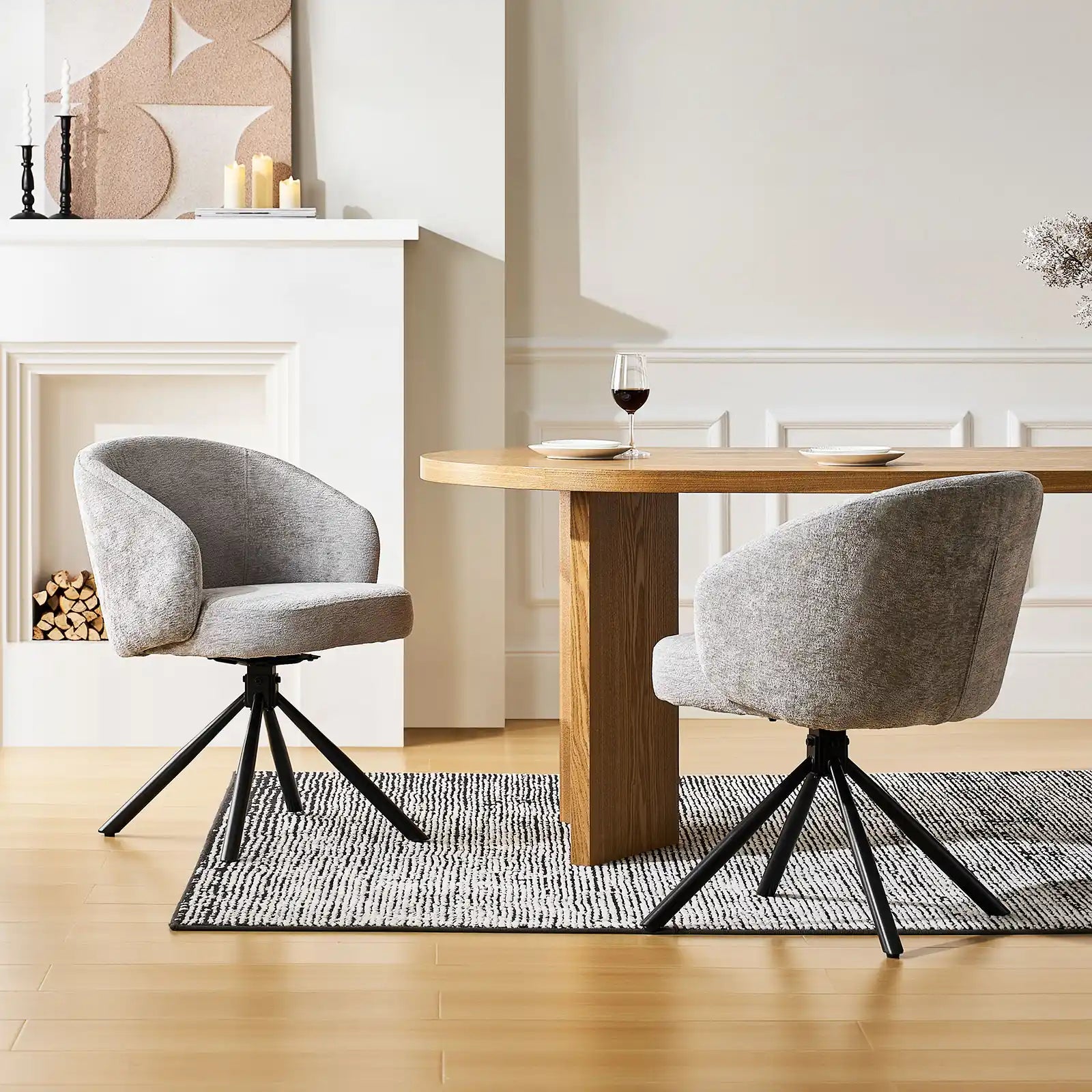 Cleo Grey Swivel Desk Chair