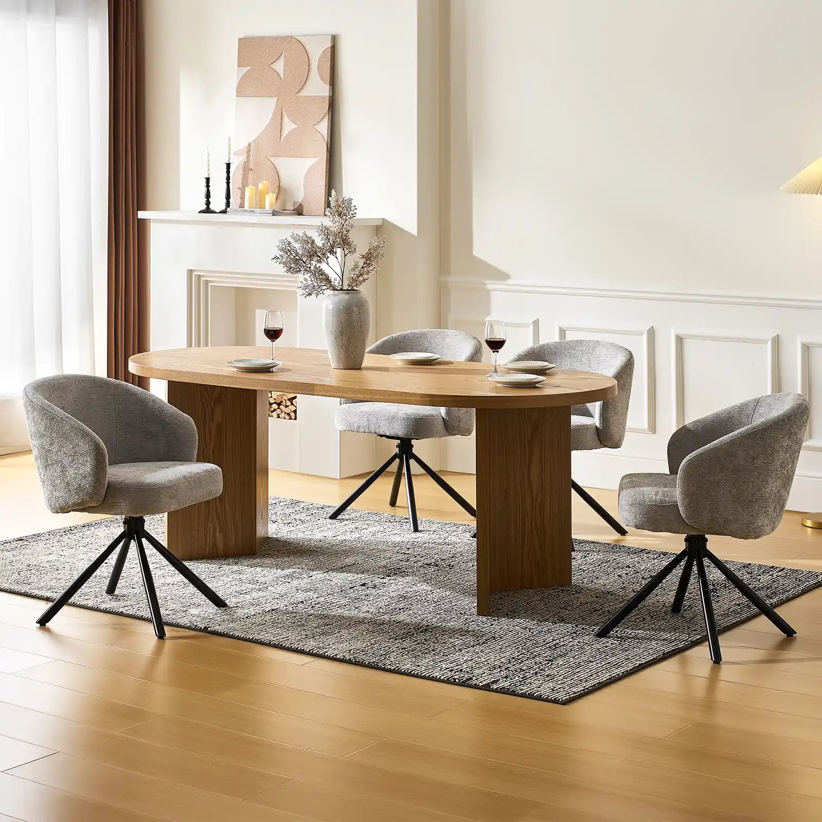 Cleo Grey Swivel Desk Chair