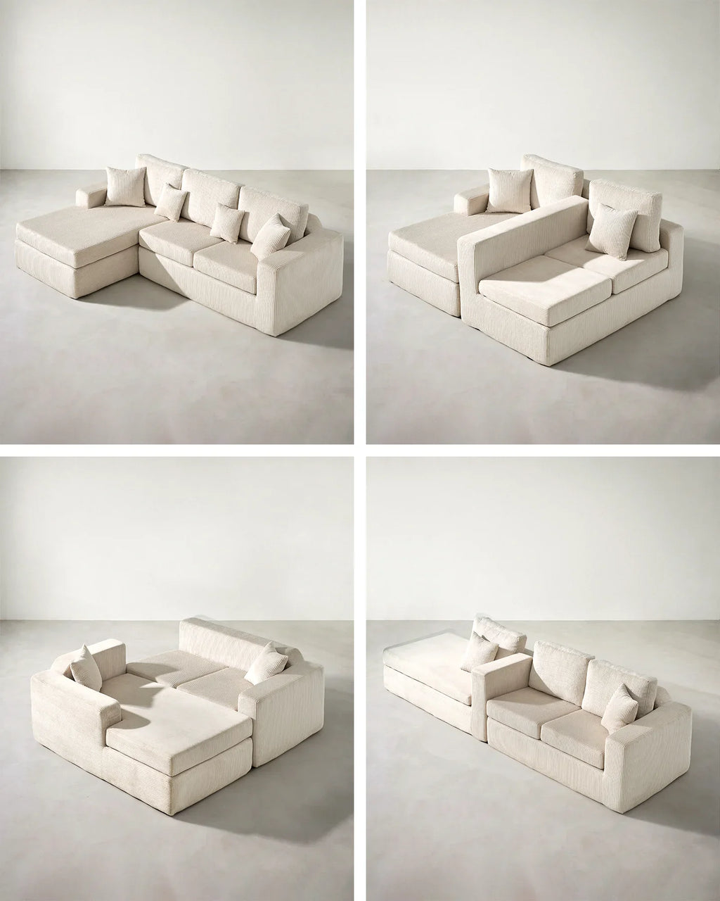 Nodo Vacuum-Packed Modular Corner Sofa
