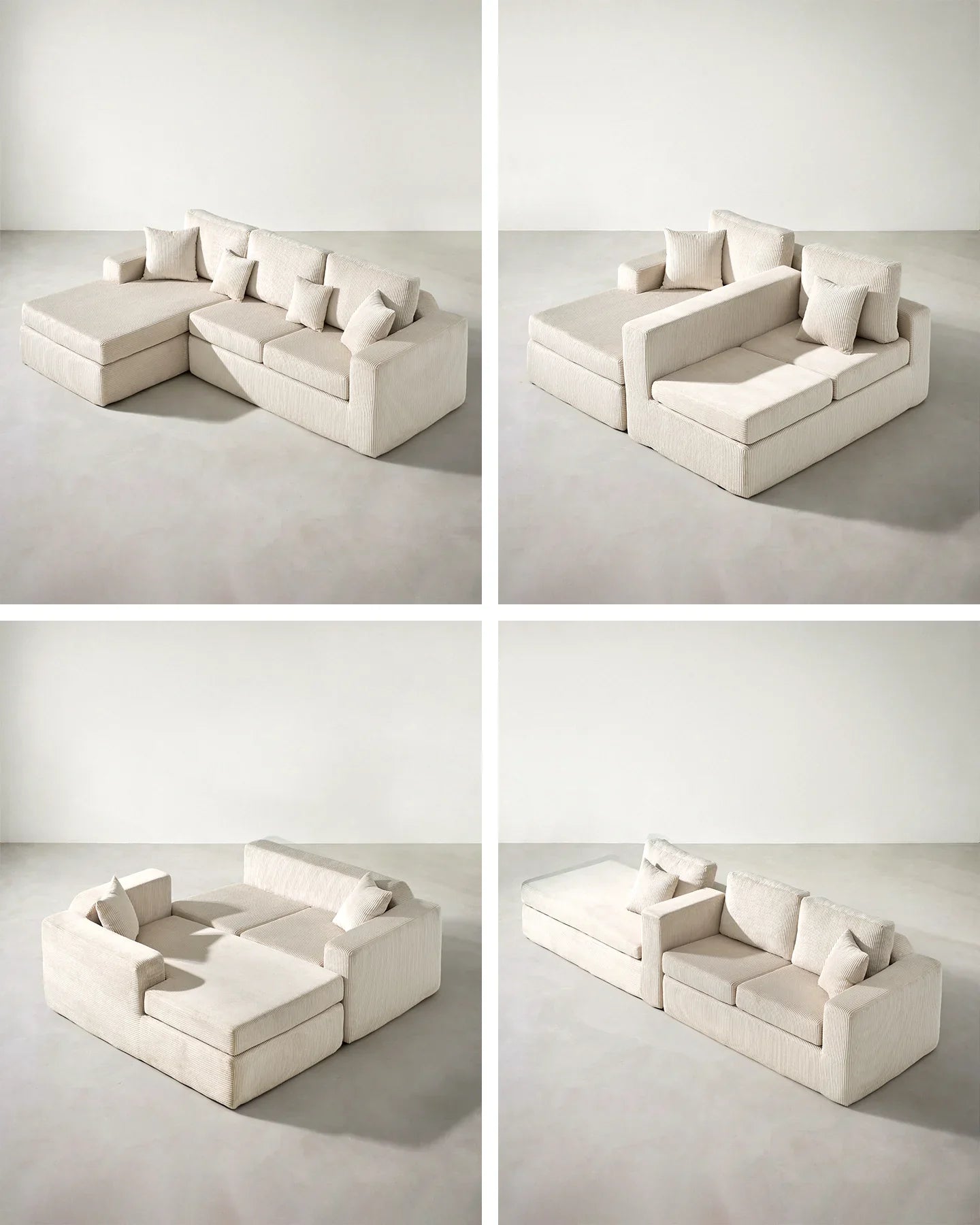 Nodo Vacuum-Packed Modular Corner Sofa