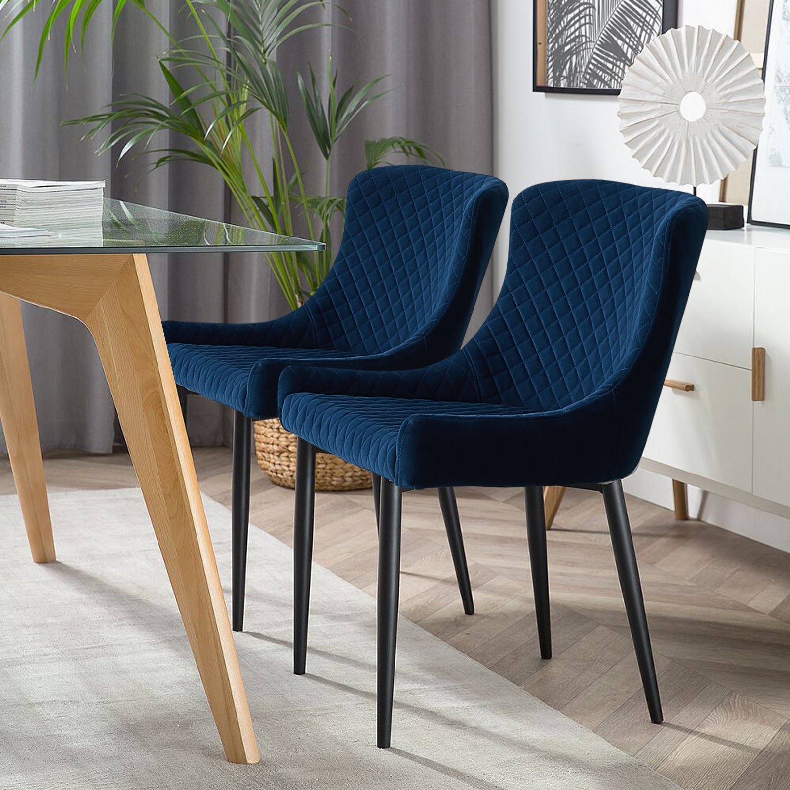 Dundas Velvet Dining Chairs [Set of 2]