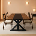 71 Inch Farmhouse Dining Table Waterproof Table top-0