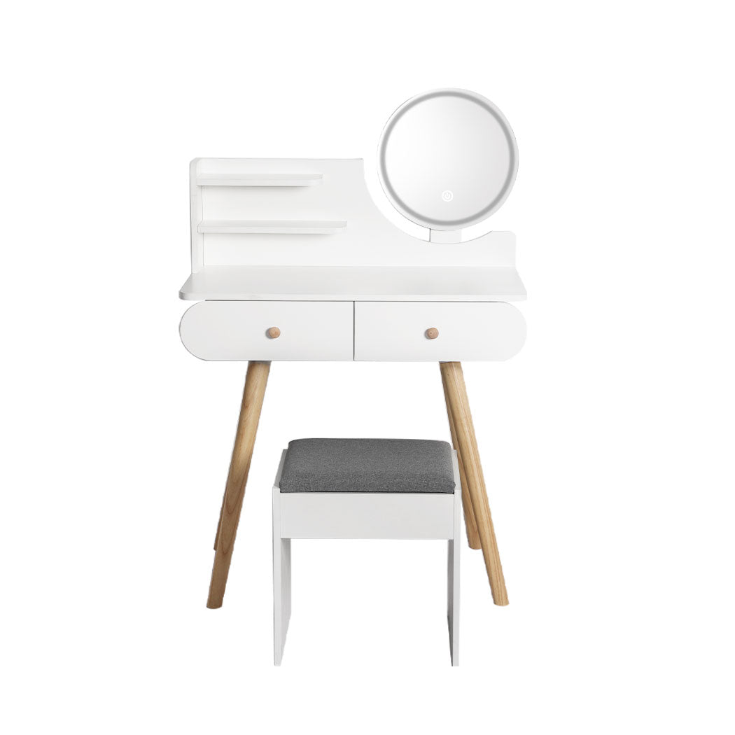 Levede Dressing Table Stool LED Mirror