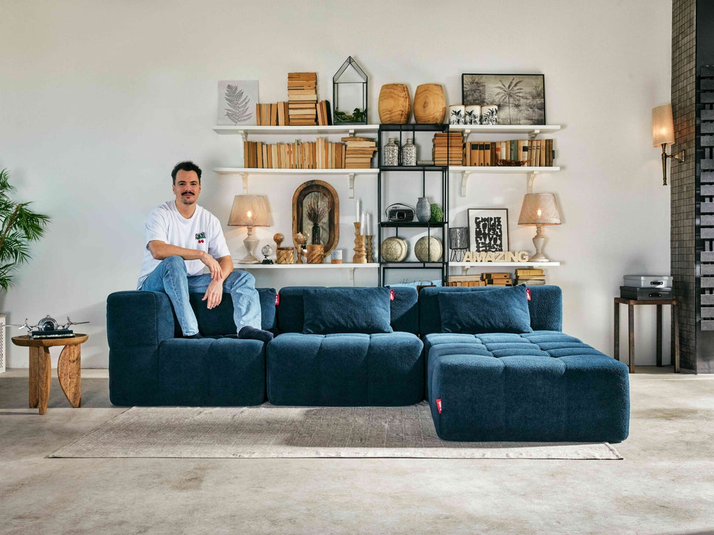 4 Teiliges Modulares Sofa – Blau