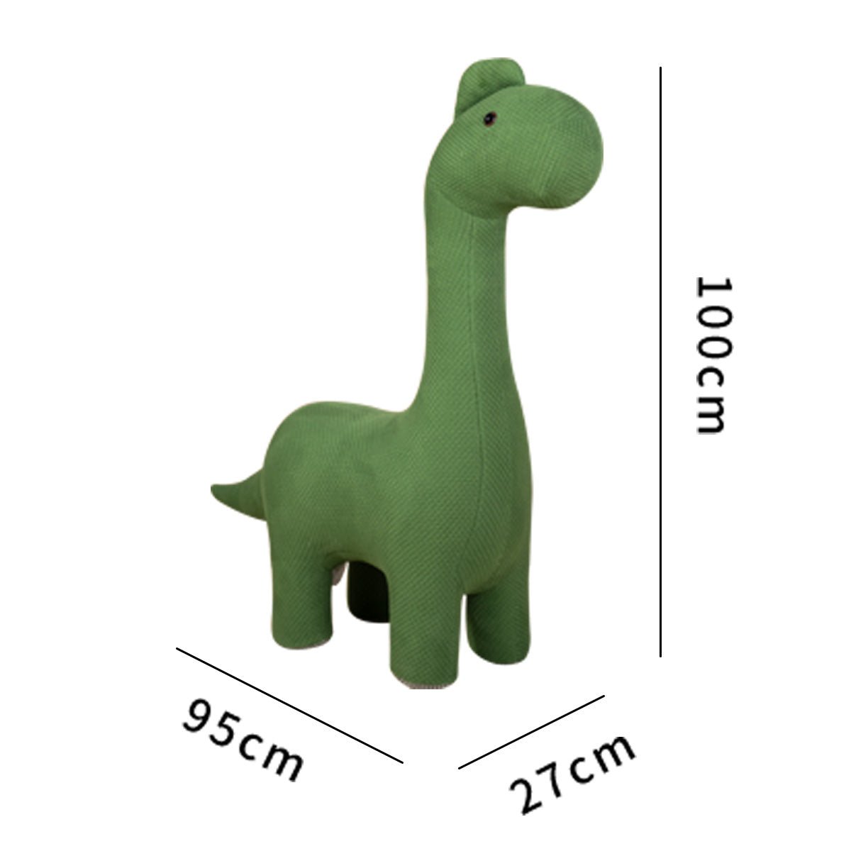 Knitted Green Dinosaur Stool-4