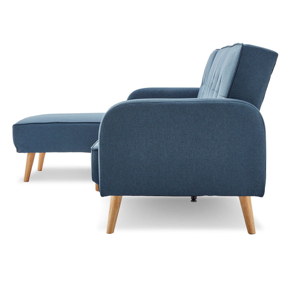 NNEDPE Sarantino 3-Seater Corner Sofa Bed with Chaise Lounge - Blue